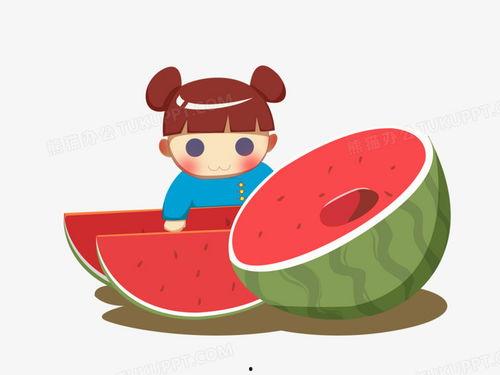 吃瓜漫画女孩图片,漫画女孩的吃瓜日常